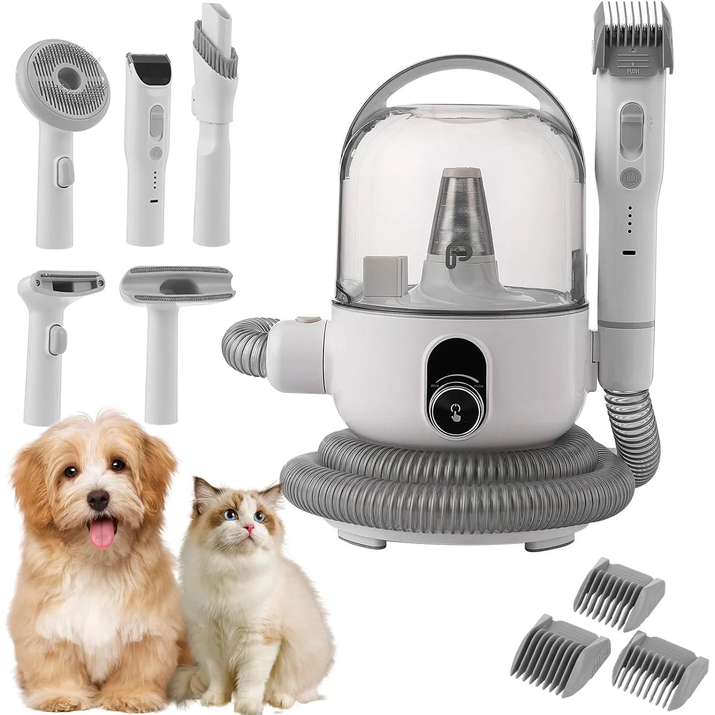 DishyKooker Pet Grooming Kit With Quiet Vacuum And Five Tools