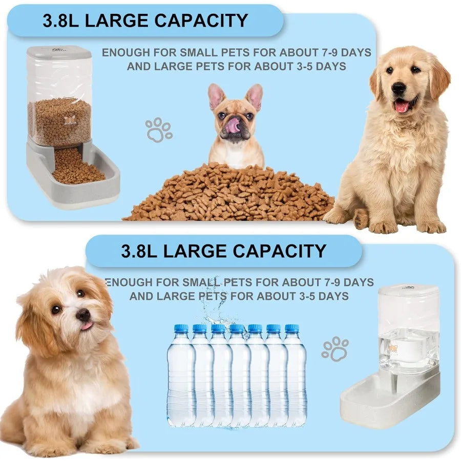 Automatic Cat And Dog Gravity Feeder And Water Dispenser