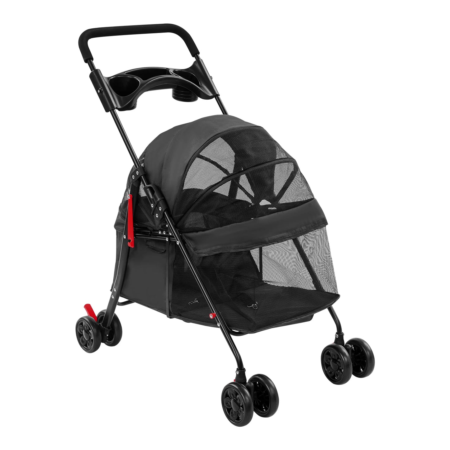 Foldable Lightweight Pet Cart For Small-To-Medium Dogs And Cats All-Season-Outdoor-Travel-Ready