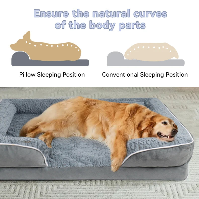 Dog Sofa Bed With Anti Slip Bottom Egg Foam Cushion