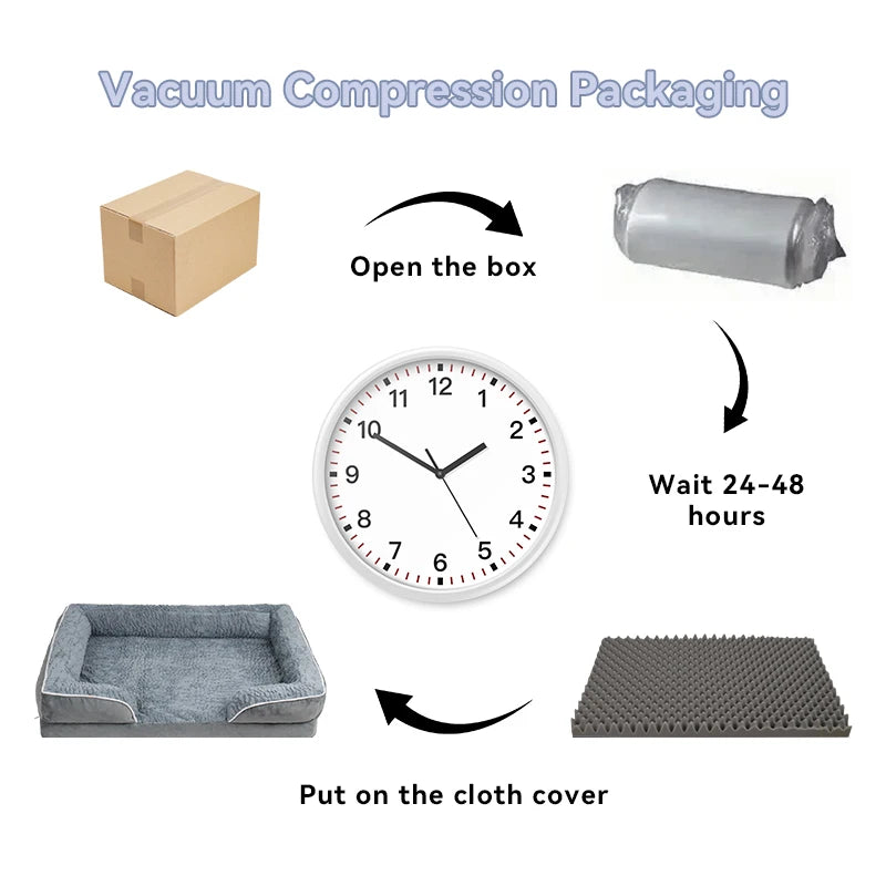 Dog Sofa Bed With Anti Slip Bottom Egg Foam Cushion