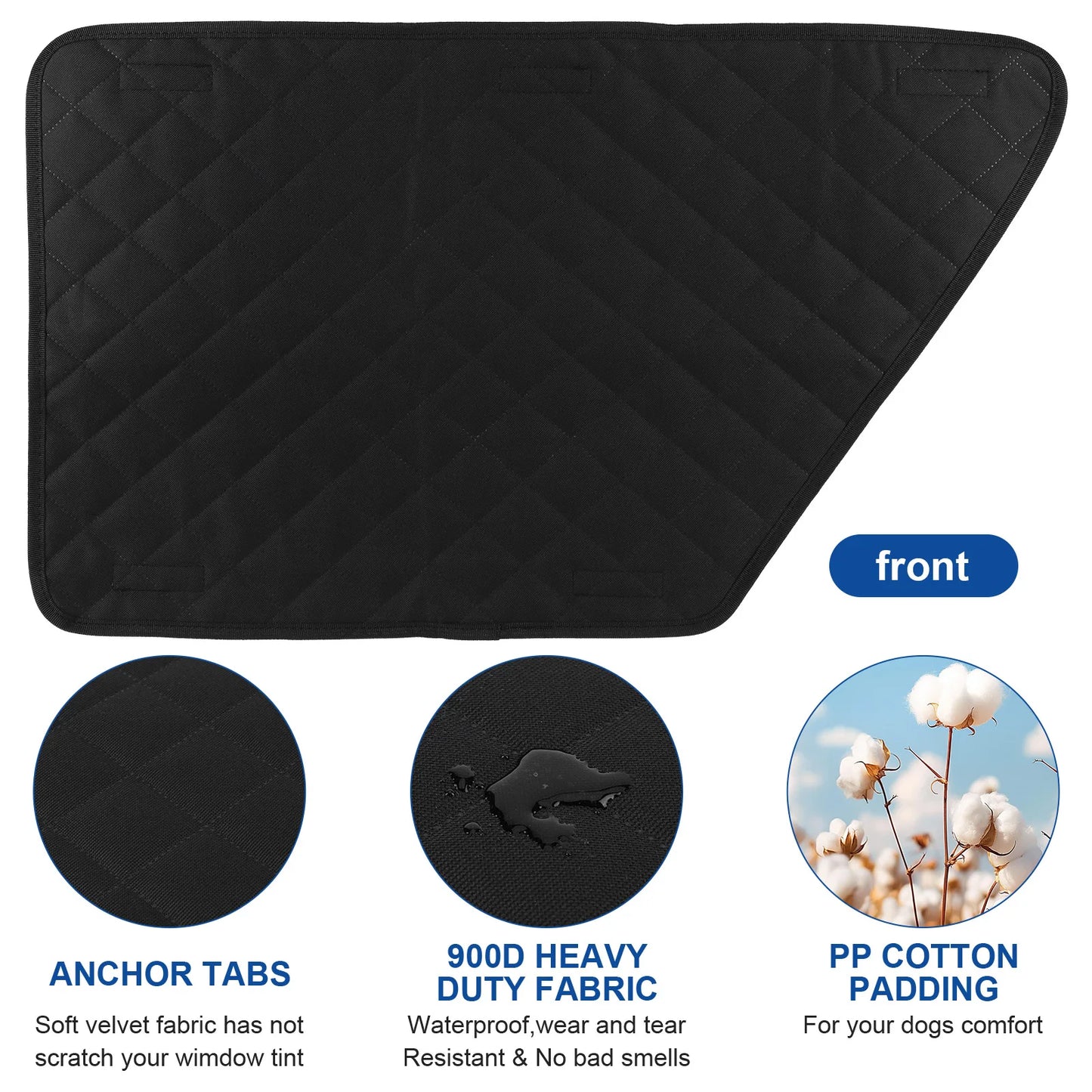 2Pcs Waterproof Car Door Cover for Dog Pet Anti-Scratch Car Cover Washable Car Door Protect Mat for Car SUV Truck Travel