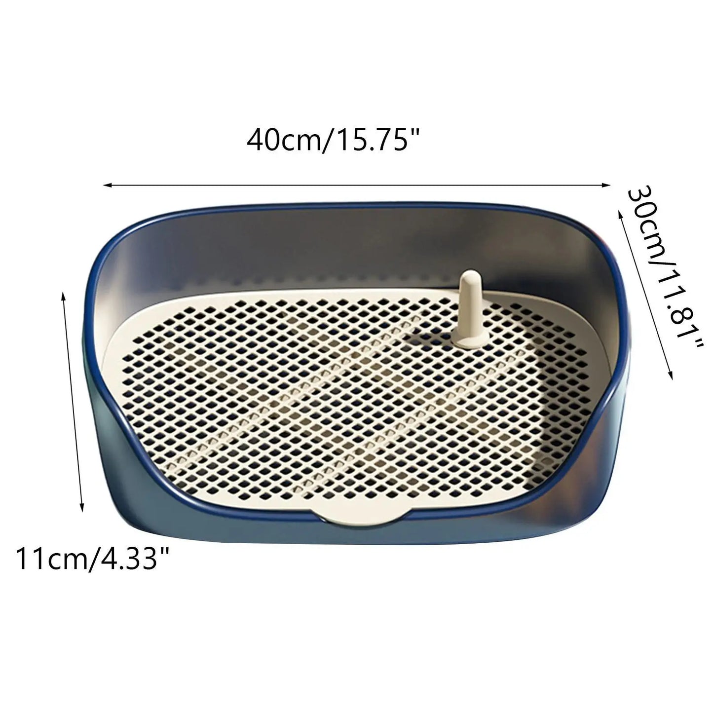 Indoor Pet Litter Pan With Removable Grille Portable Dog Potty