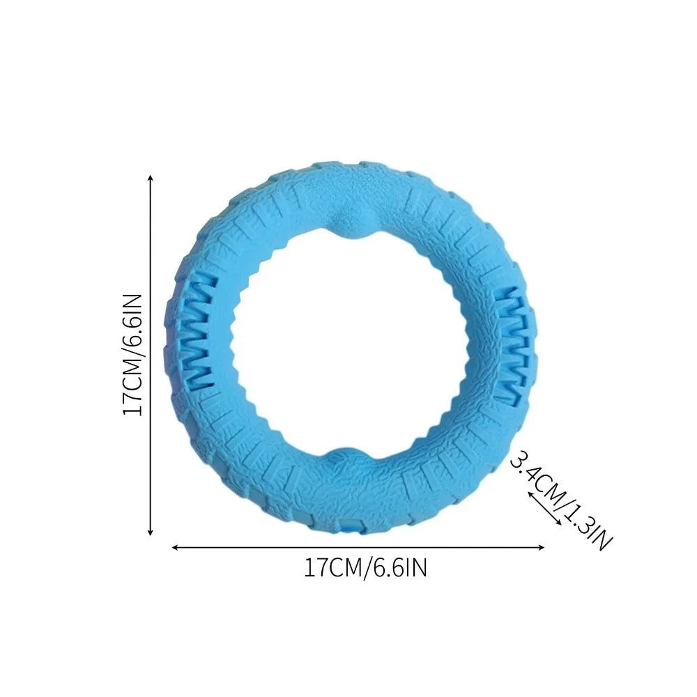 3PCS Interactive Floating Water Dog Toy Training Ring Durable Flying Disk Puller Resistant Chew-Proof for Small Medium Dog