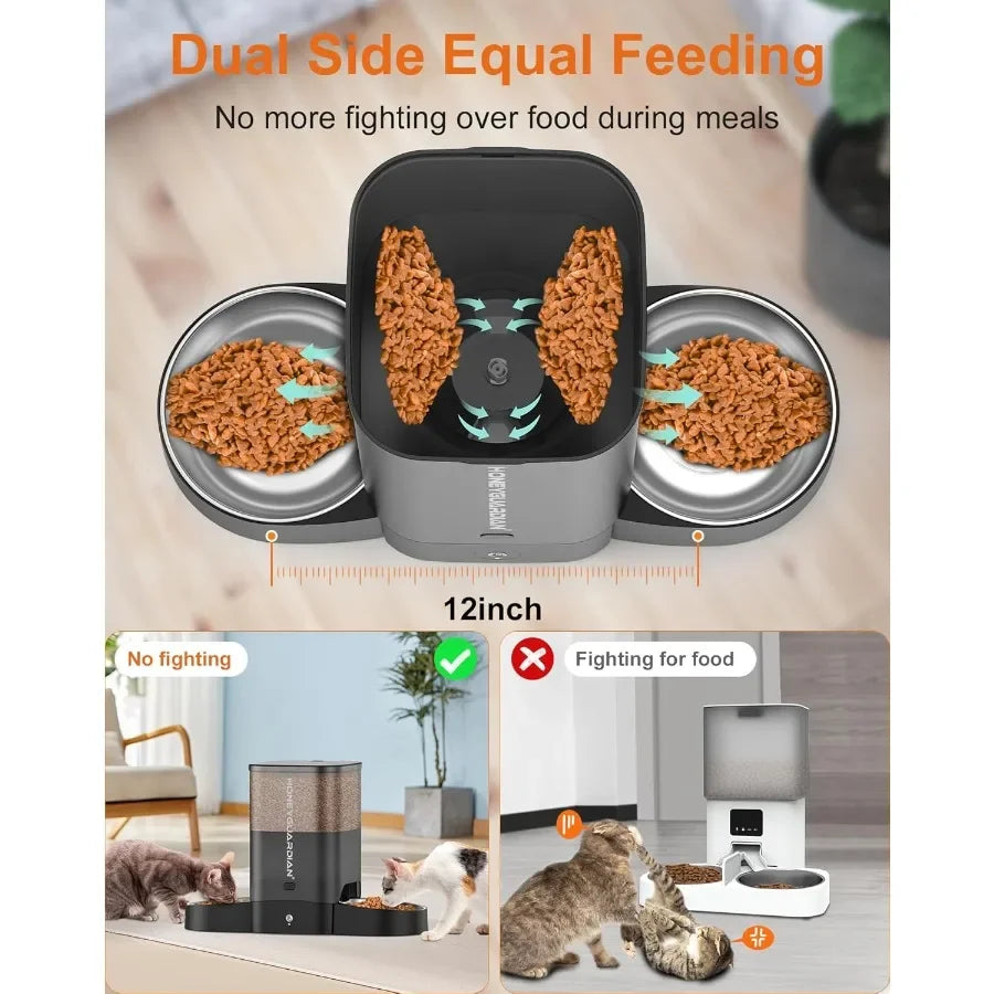 Smart Automatic Dual Cat Feeder With WiFi App Control