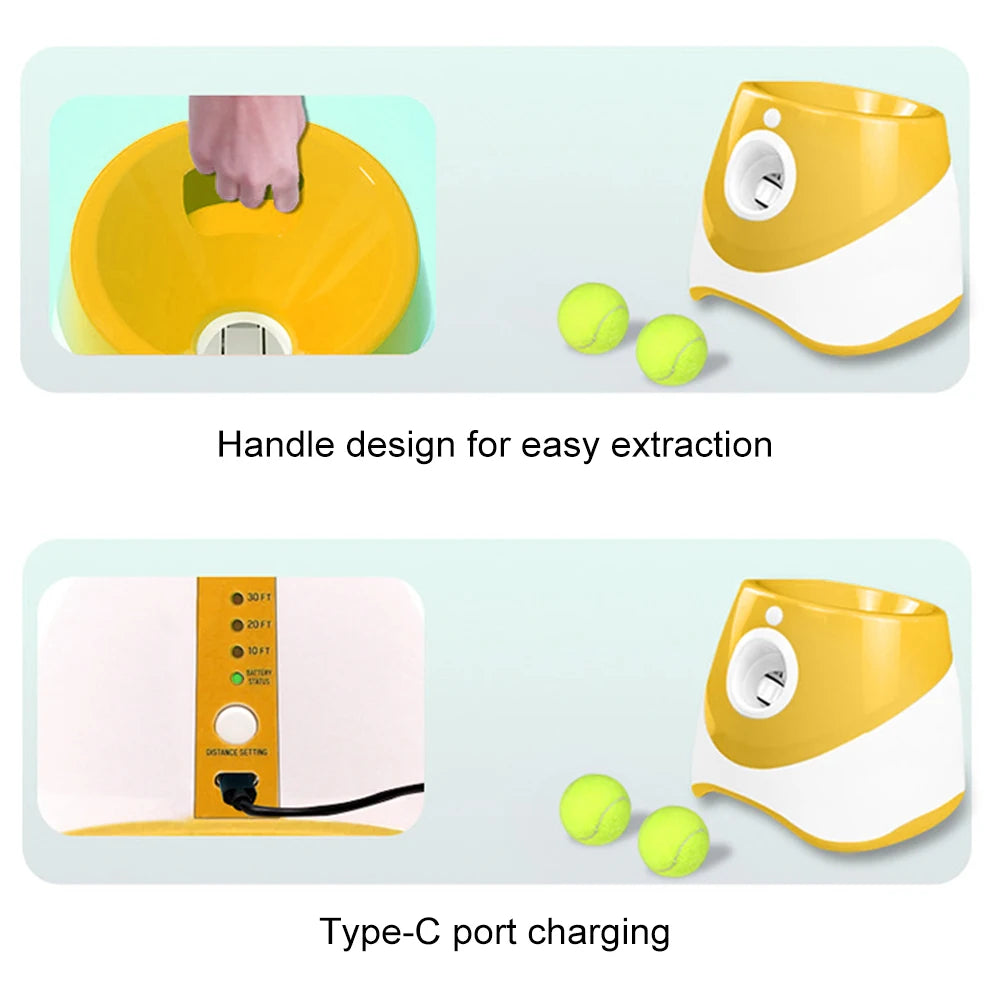 Mini Tennis Throwing Pinball Machine Fun Interactive Throw Catapult Ball Launcher Dog  Dogs Ball Catapult Pet Interactive