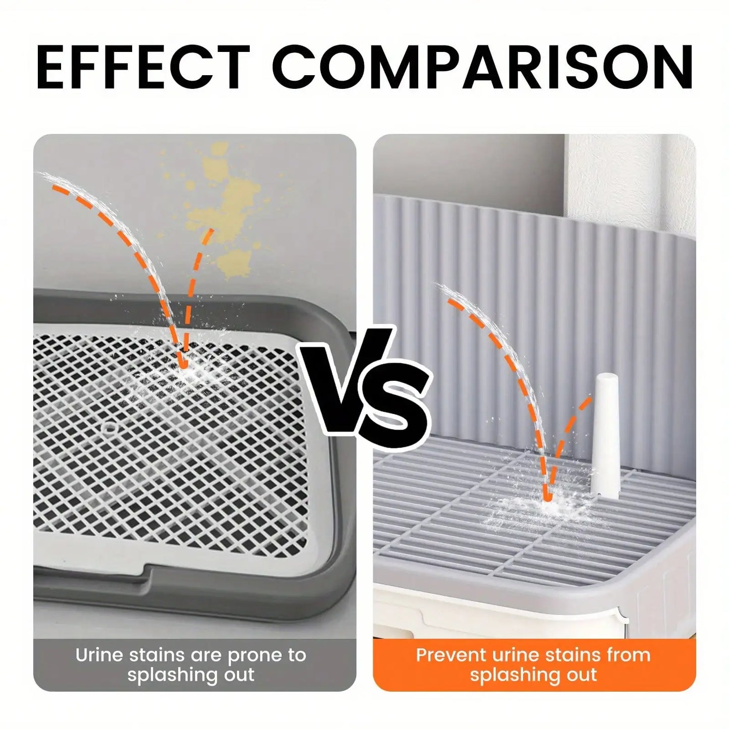 Indoor Dog Potty Tray With Protective Walls For Leakproof Cleaning