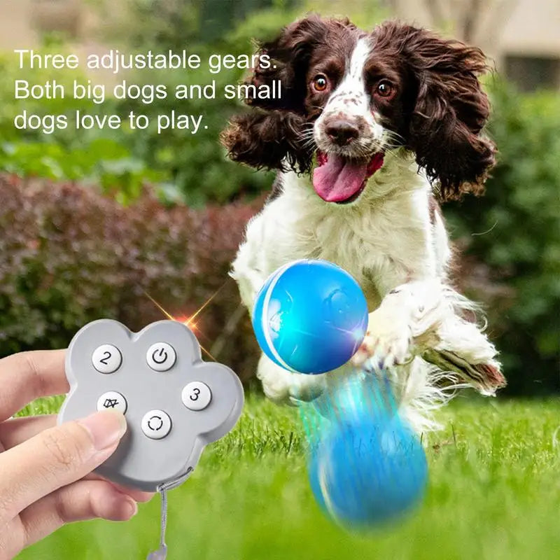 Moving Dog Ball Remote Control Automatic Dog Toy Electronic Dog Toy Bouncing Dog Toy Electric Dog Ball With Sounds And Lights