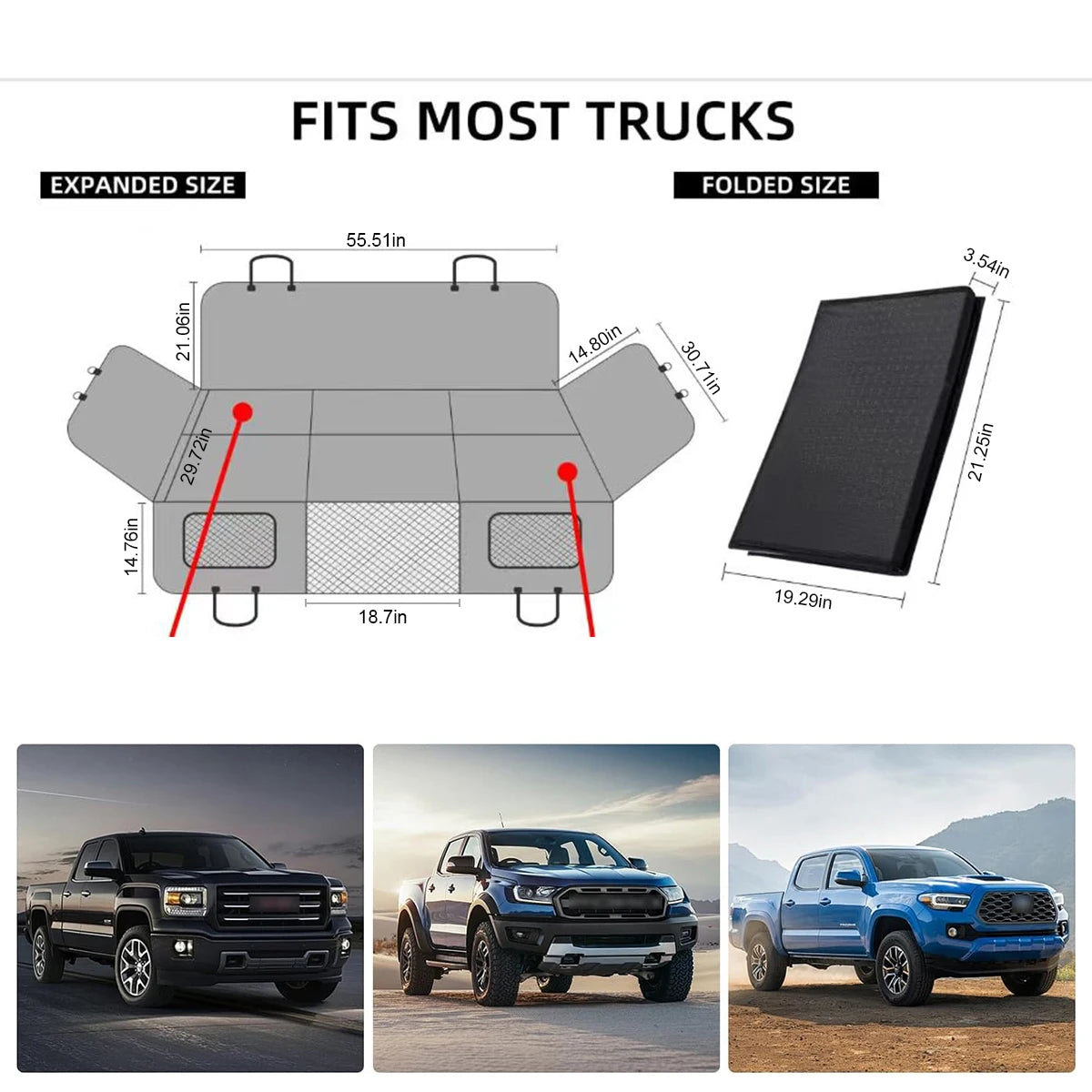 PETRAVEL Dog Car Back Seat Extender Hammock Cover Waterproof