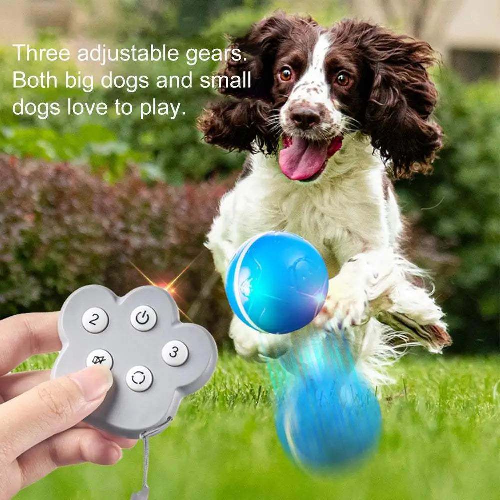 Moving Dog Ball Remote Control Automatic Dog Toy Electronic Dog Toy Bouncing Dog Toy Electric Dog Ball With Sounds And Lights