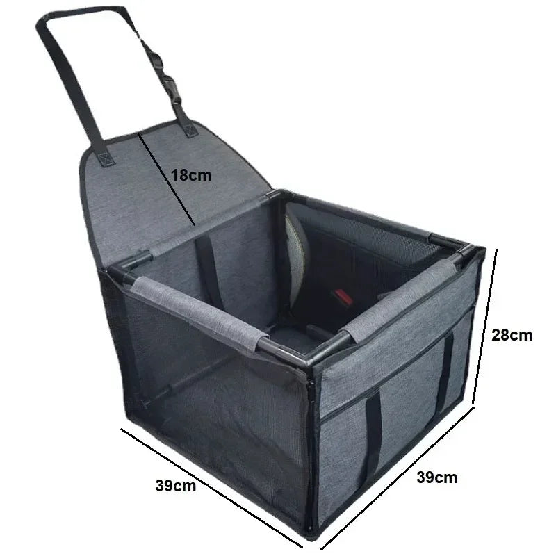 Waterproof Travel Dog Car Seat Cover Hammock For Cars, Pet Carrier Bag Cat Transport, Adjustable Straps