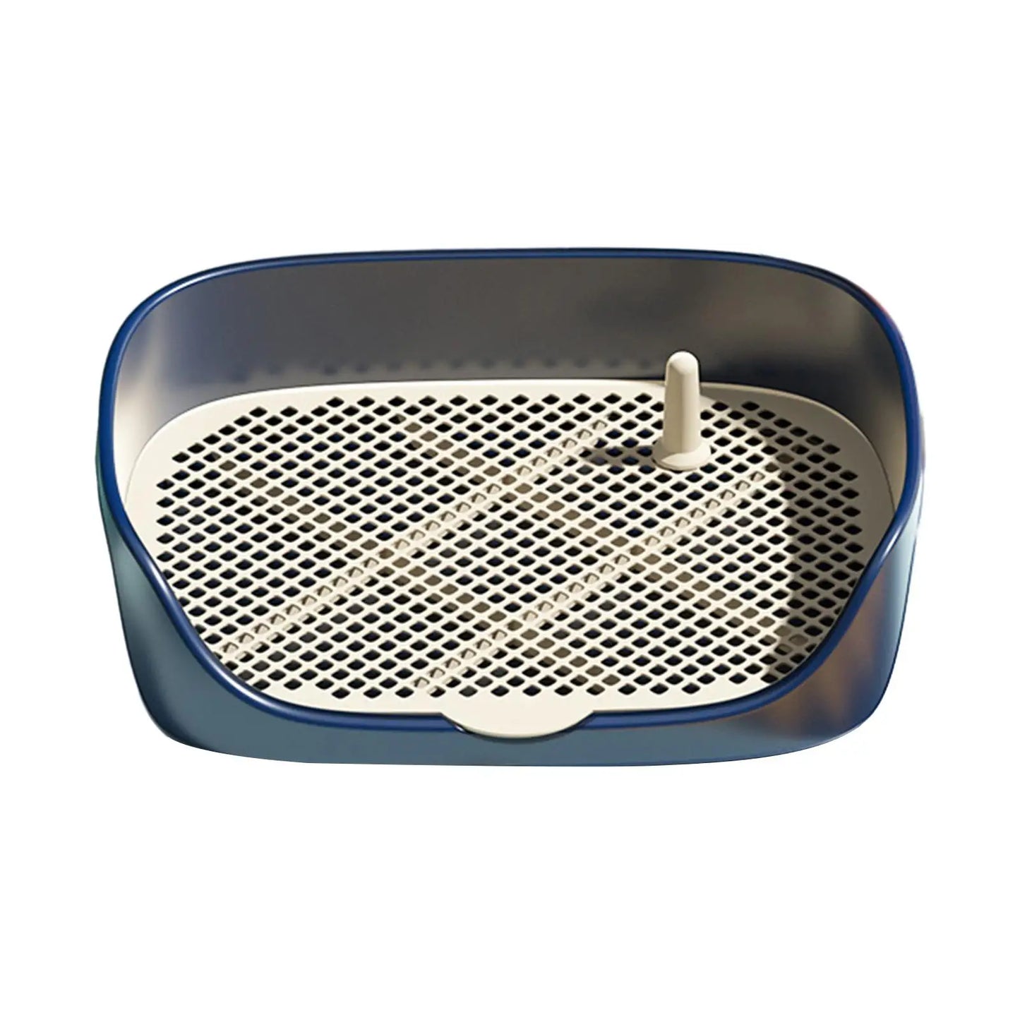 Indoor Pet Litter Pan With Removable Grille Portable Dog Potty