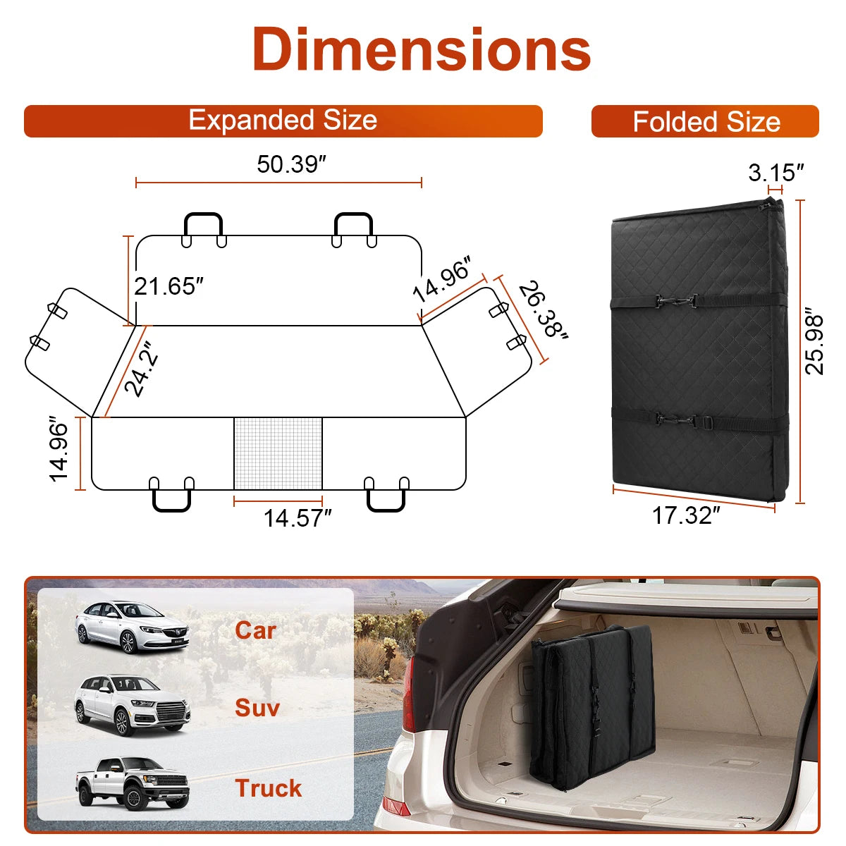 PETRAVEL Dog Car Back Seat Extender Hammock Cover Waterproof