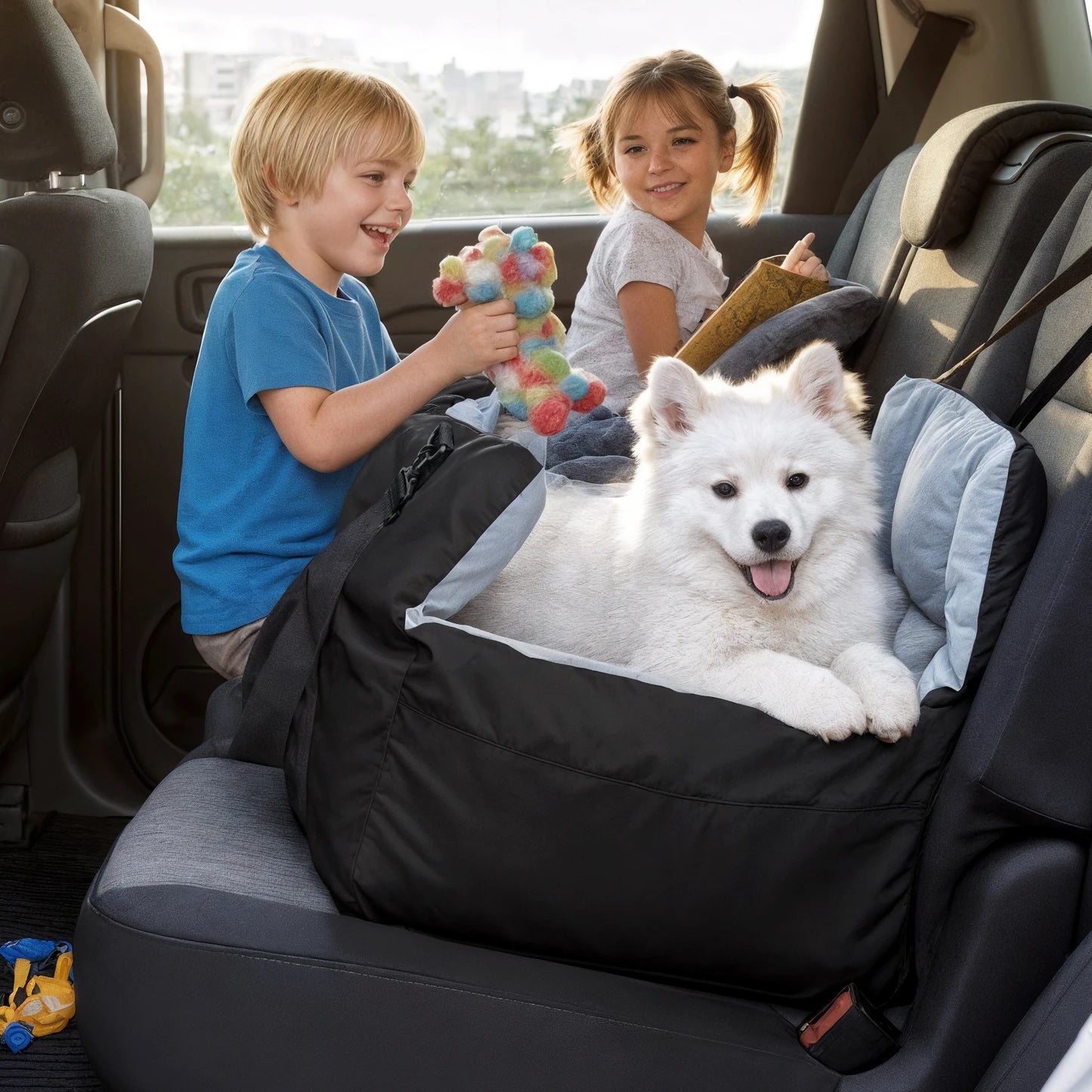 Dog Car Seat Travel Bed Carrier With Clip On Leash