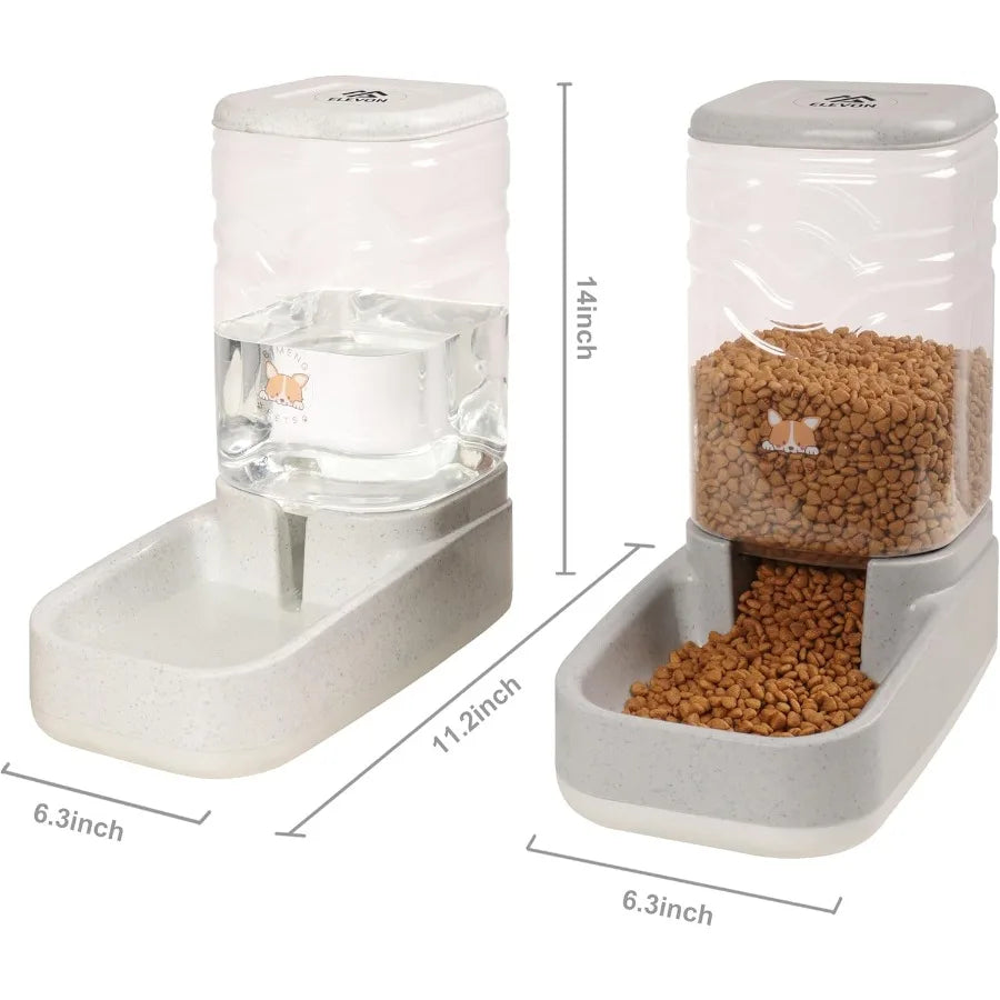Automatic Cat And Dog Gravity Feeder And Water Dispenser