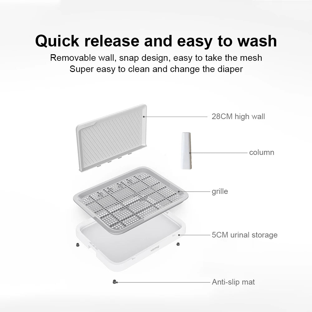 Alloet Dog Potty Tray With Anti Splash Indoor Training Toilet