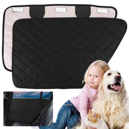 2Pcs Waterproof Car Door Cover for Dog Pet Anti-Scratch Car Cover Washable Car Door Protect Mat for Car SUV Truck Travel