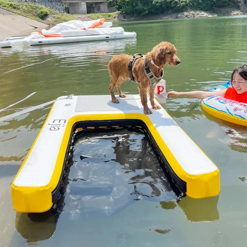 Inflatable Non Slip Dog Pool Ramp Ladder For Water Dock