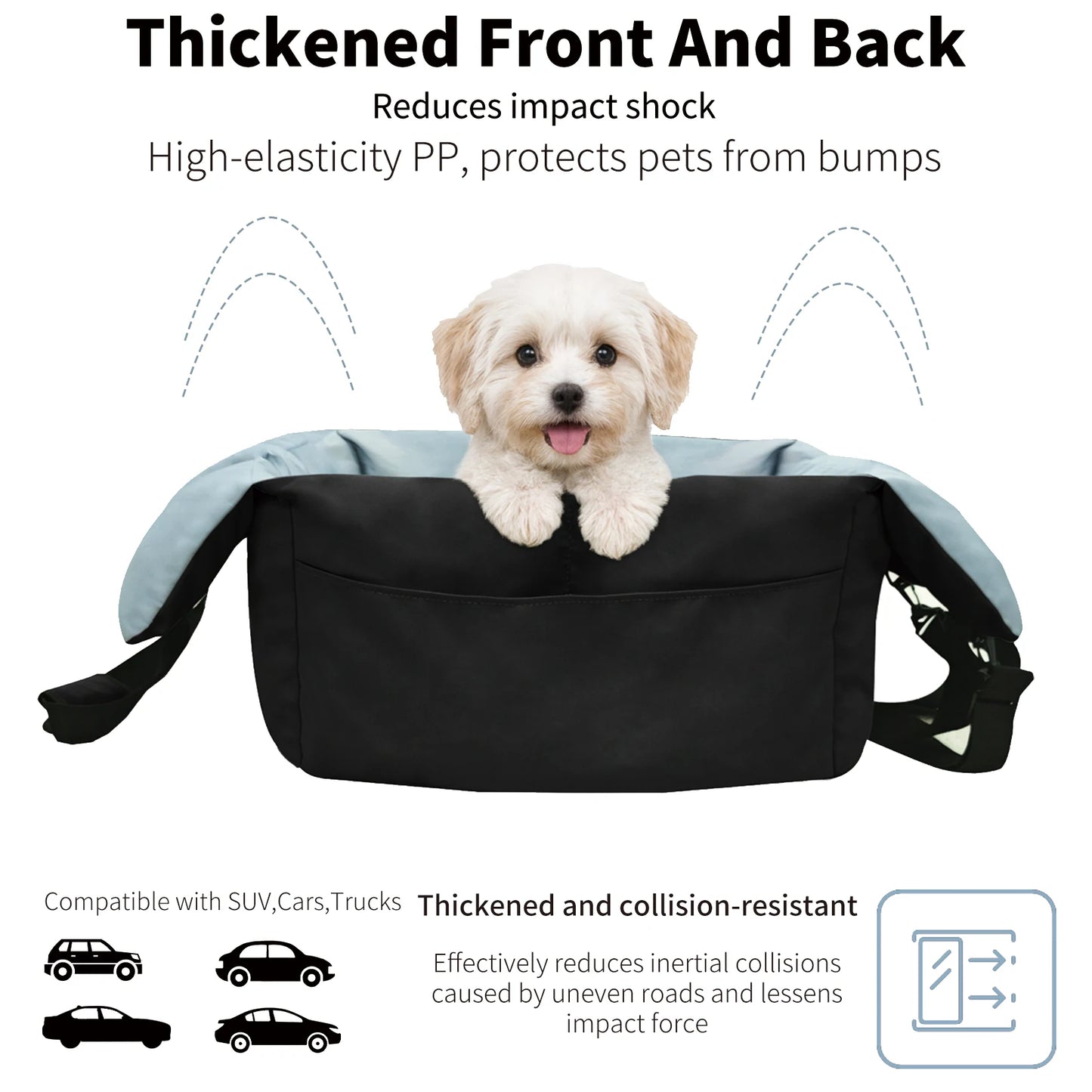 Dog Car Seat Travel Bed Carrier With Clip On Leash