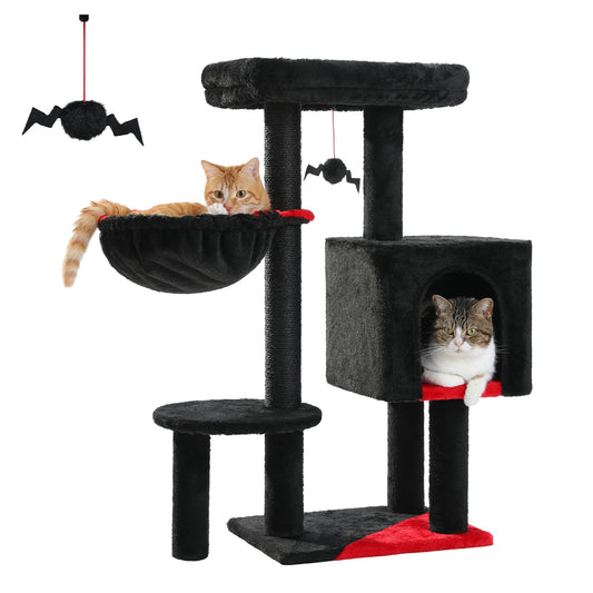 PEQULTICN Cat Tree With Scratching Post And Private Cat Condo