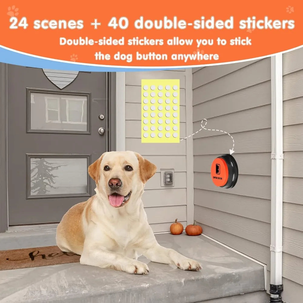 Dog Talking Buttons For Dogs 8 Recordable Sound Buttons 24 Scene Patterns Dog Button Mat