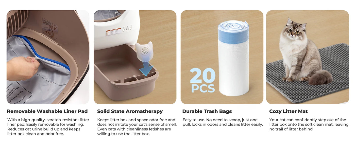 Lunapurr Automatic Self Cleaning Cat Litter Box With App Control