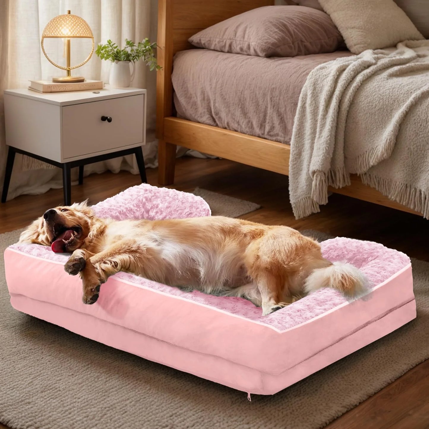Dog Sofa Bed With Anti Slip Bottom Egg Foam Cushion