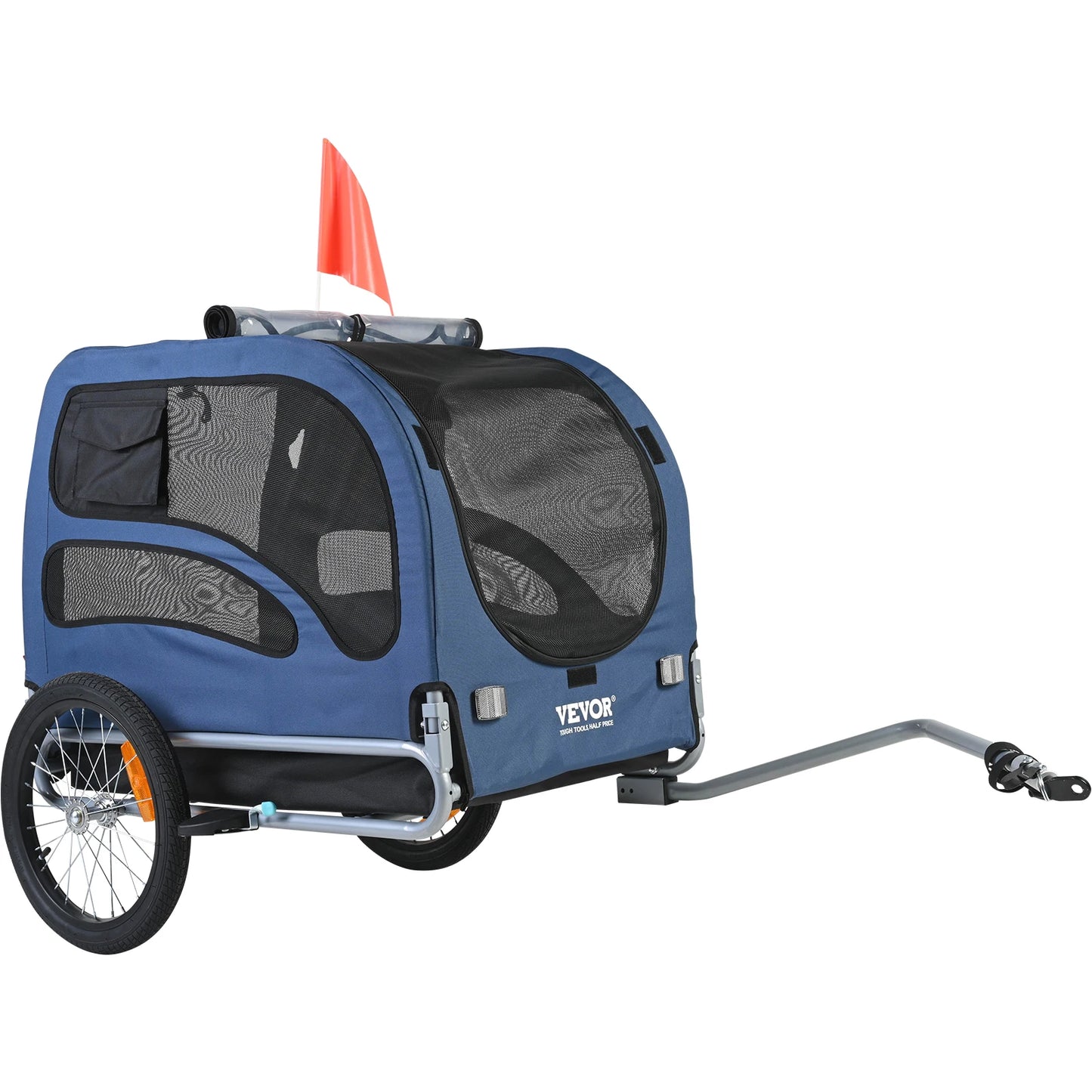 100lb Dog Bicycle Trailer Carrier With Reflectors And Coupler