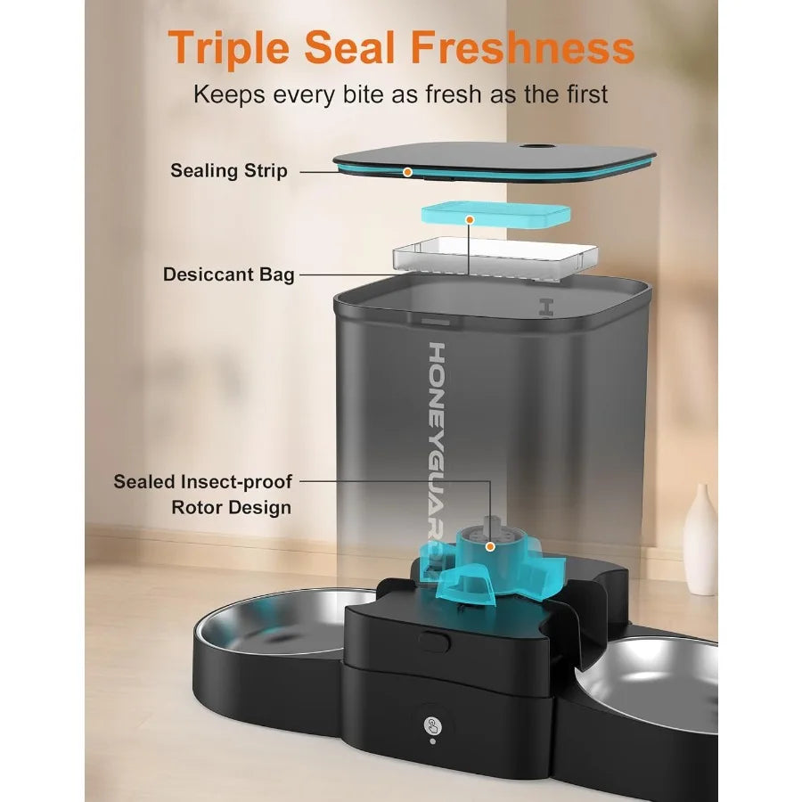 Smart Automatic Dual Cat Feeder With WiFi App Control