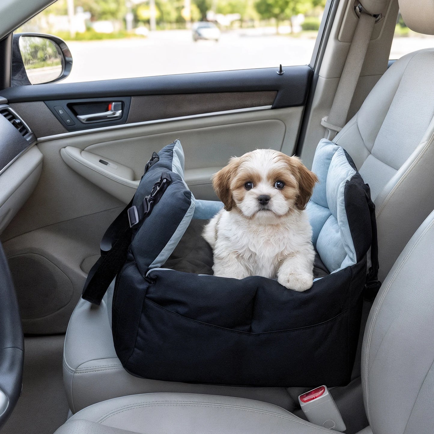 Dog Car Seat Travel Bed Carrier With Clip On Leash