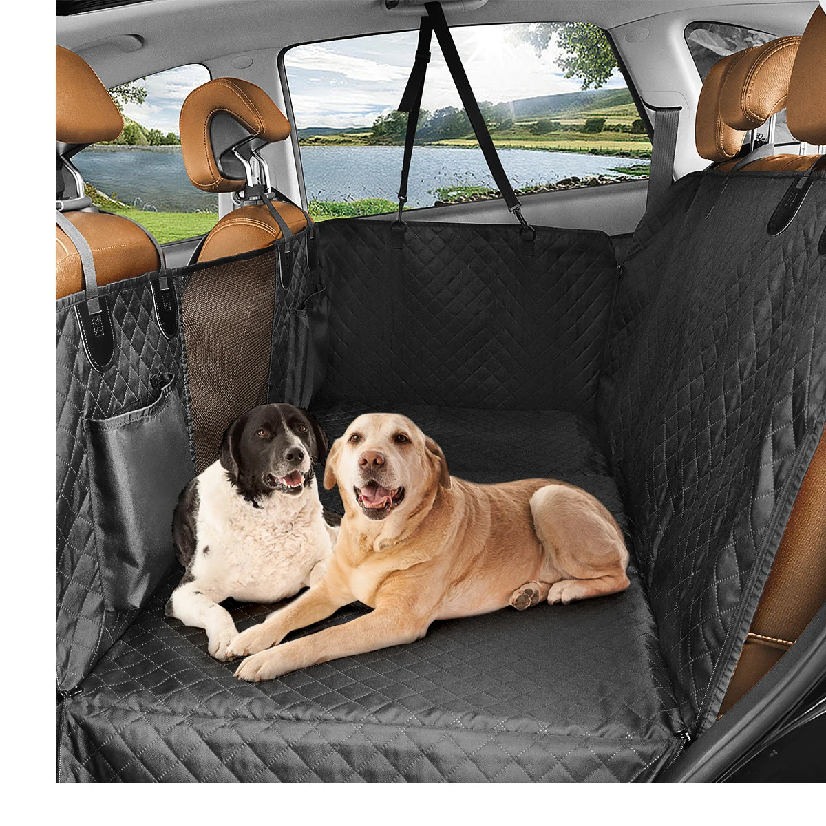 PETRAVEL Dog Car Back Seat Extender Hammock Cover Waterproof