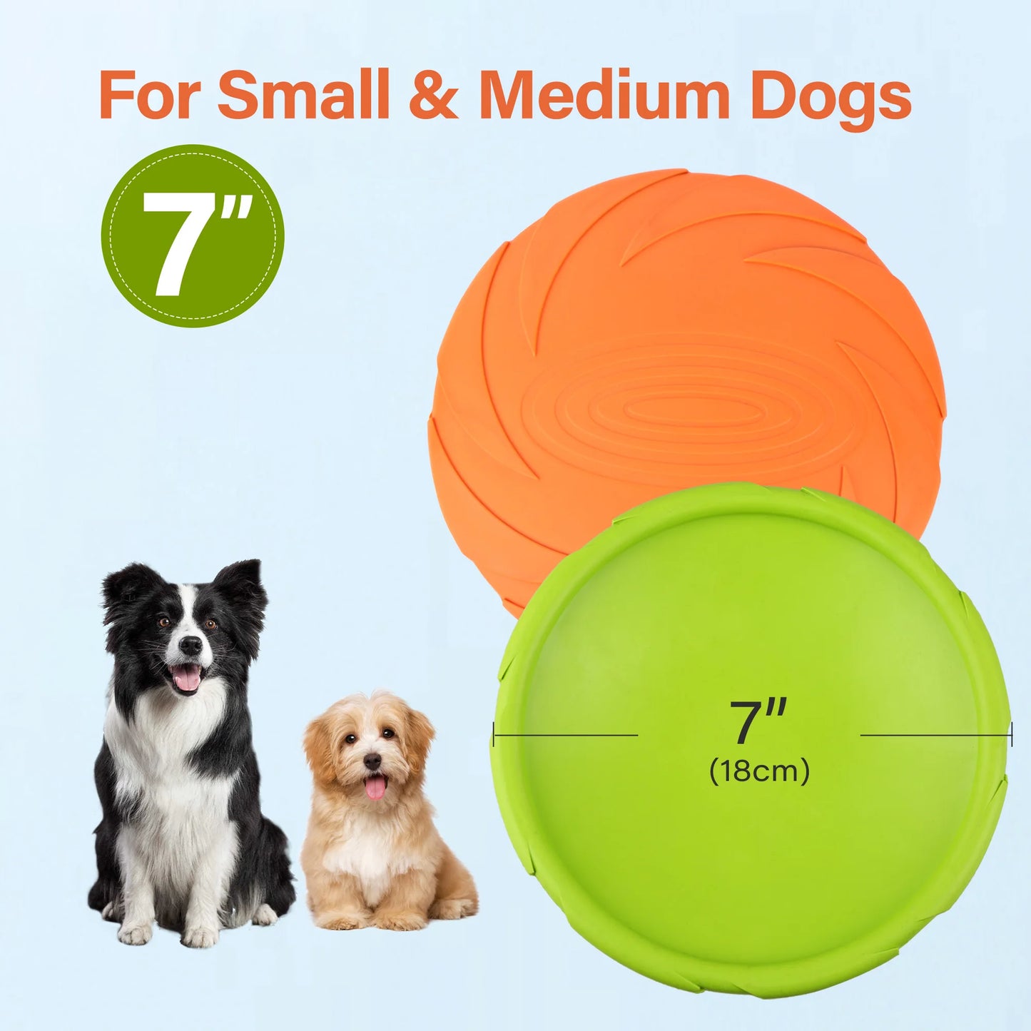 Dog Flying Disc Natural Rubber Floating Saucer Toy For Water