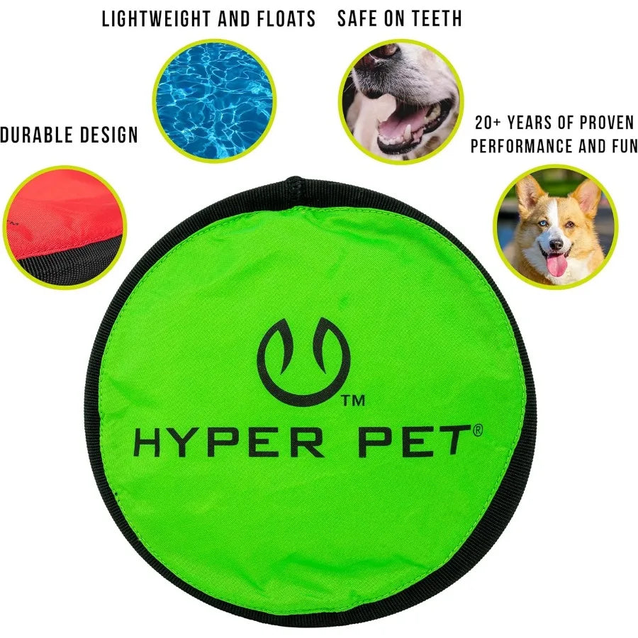 Flippy Flopper 9 Flying Disc AllBreedsCompatible TeethSafe PackOfFive Floats Waterproof