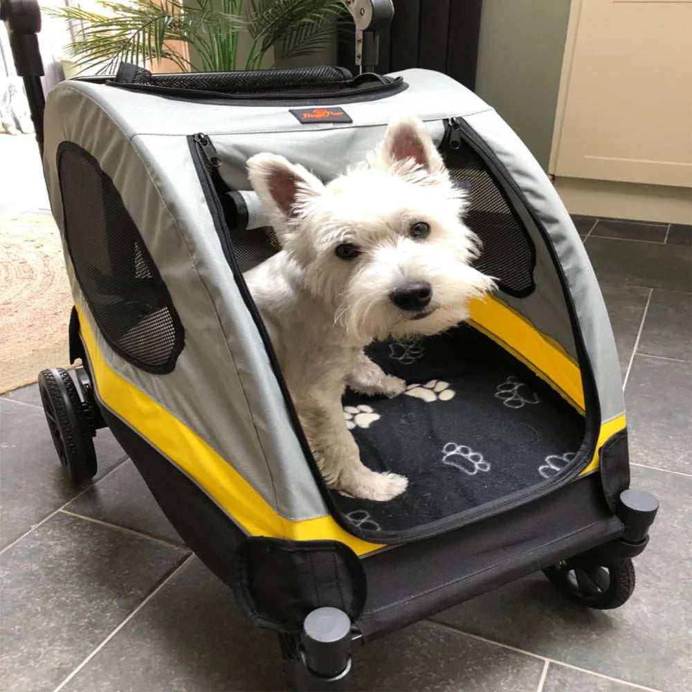 Premium Foldable Allterrain Dog Stroller Pram 4 Wheel Travel Jogger