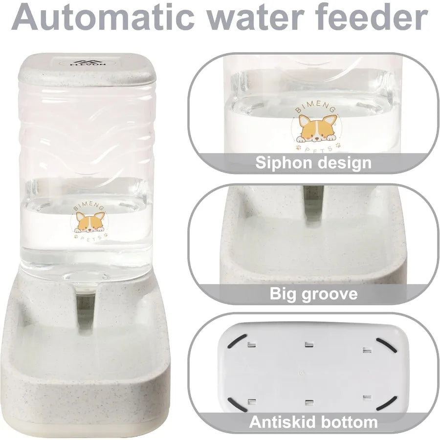Automatic Cat And Dog Gravity Feeder And Water Dispenser