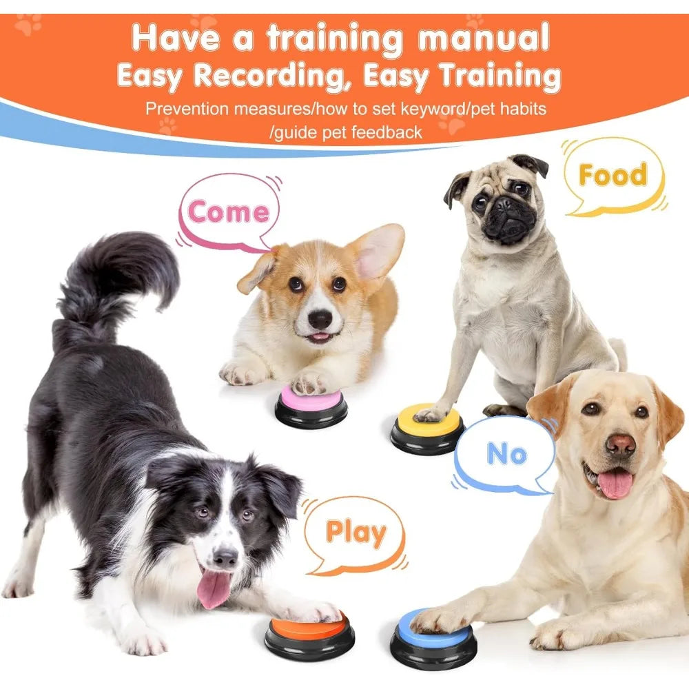 Dog Talking Buttons For Dogs 8 Recordable Sound Buttons 24 Scene Patterns Dog Button Mat