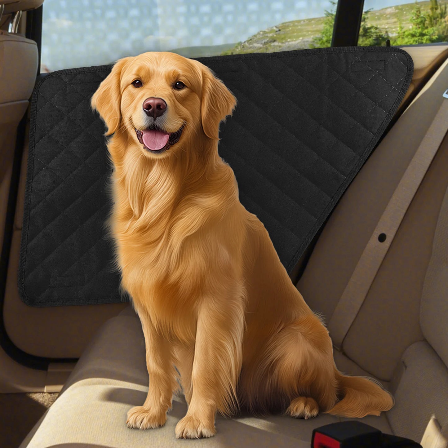 2Pcs Waterproof Car Door Cover for Dog Pet Anti-Scratch Car Cover Washable Car Door Protect Mat for Car SUV Truck Travel