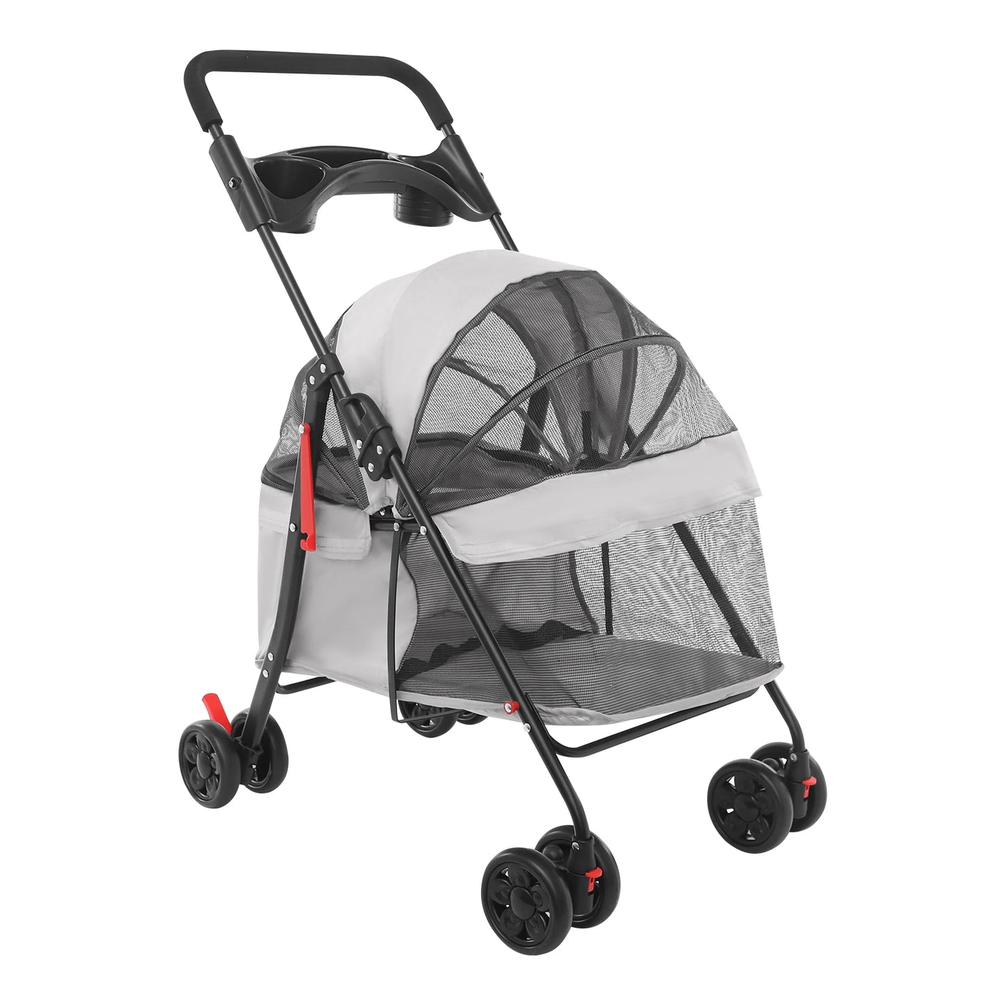 Foldable Lightweight Pet Cart For Small-To-Medium Dogs And Cats All-Season-Outdoor-Travel-Ready