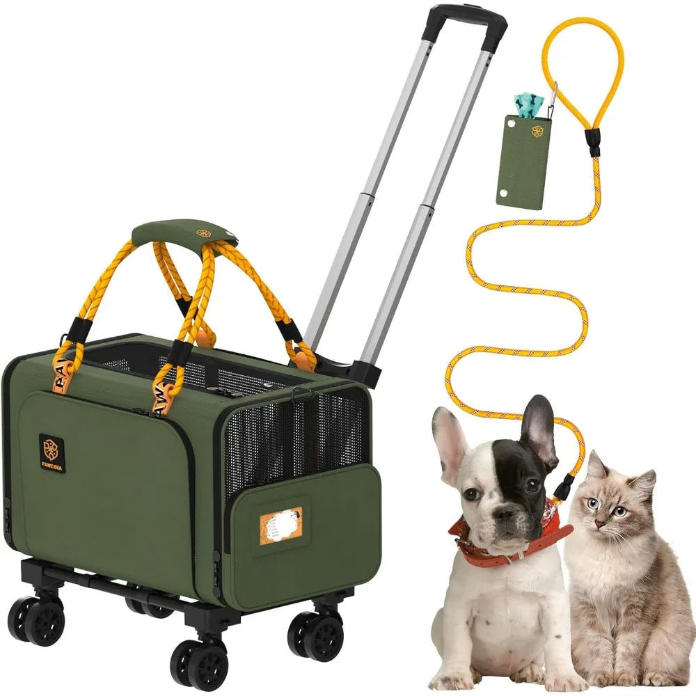 TIFICY Expandable Pet Carrier With Wheels TSA Airline Cat Carrier