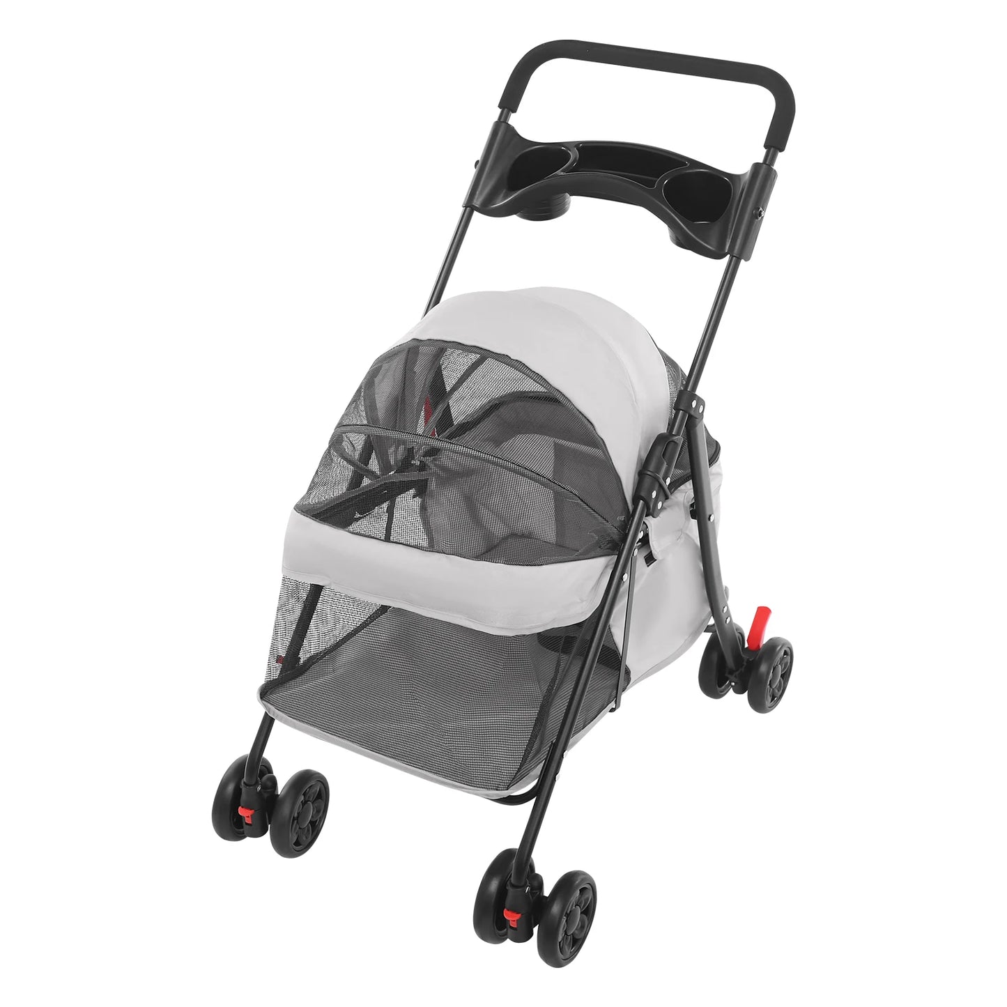 Foldable Lightweight Pet Cart For Small-To-Medium Dogs And Cats All-Season-Outdoor-Travel-Ready