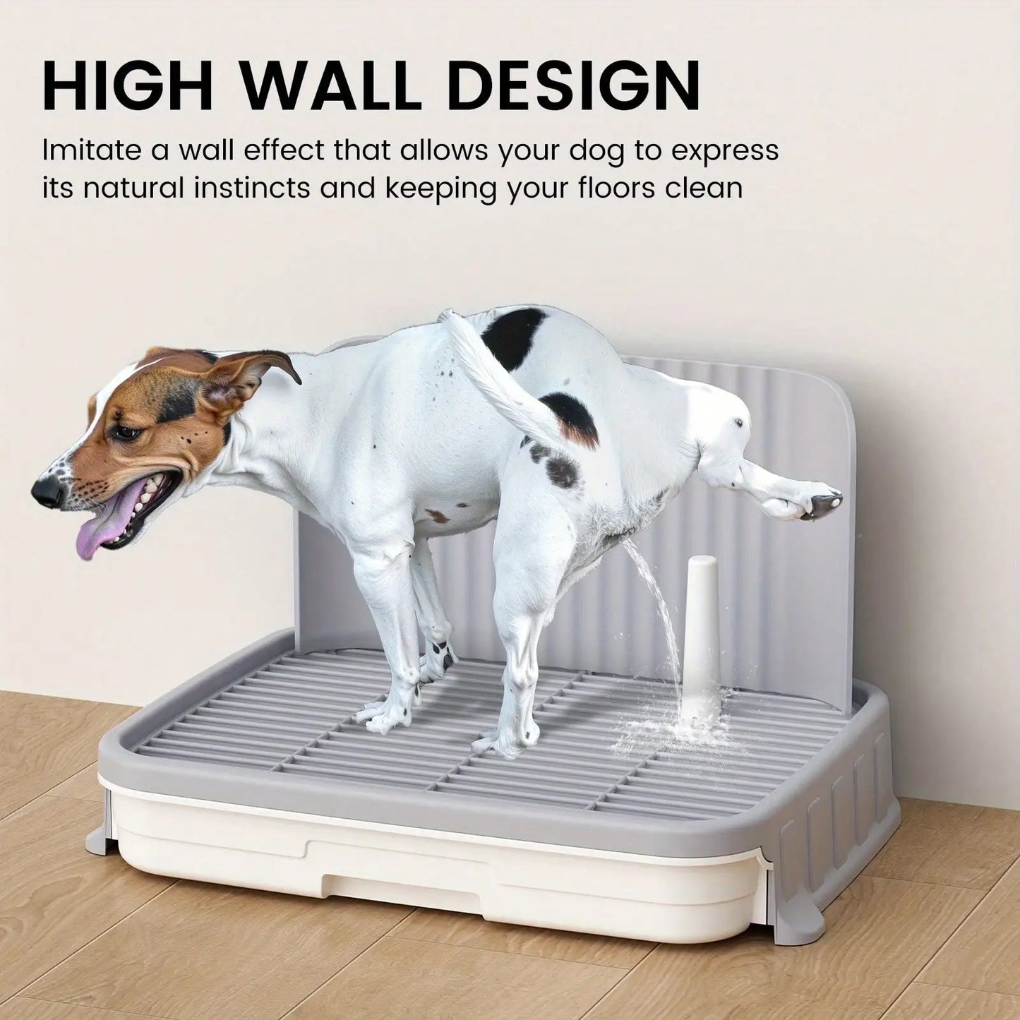 Indoor Dog Potty Tray With Protective Walls For Leakproof Cleaning