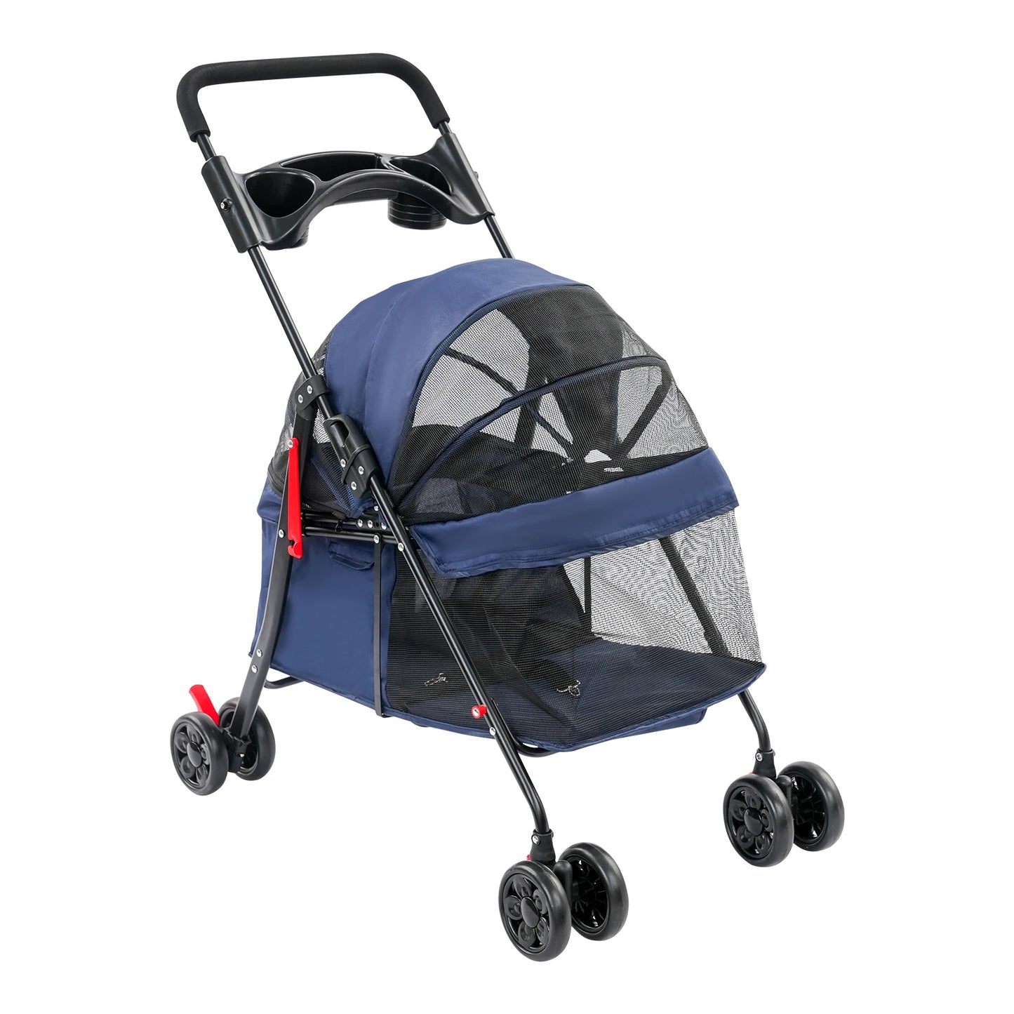 Foldable Lightweight Pet Cart For Small-To-Medium Dogs And Cats All-Season-Outdoor-Travel-Ready