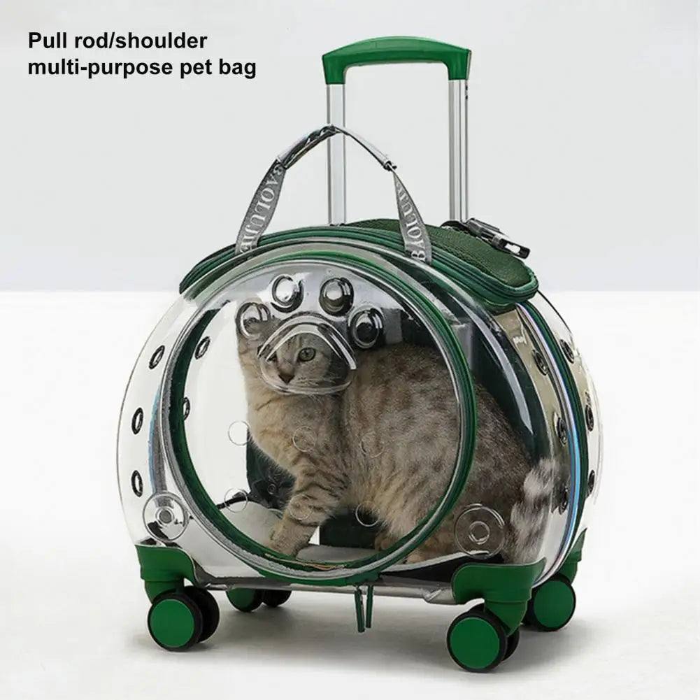 Telescopic Rod Pet Carrier Backpack for Travel With Ventilation Holes