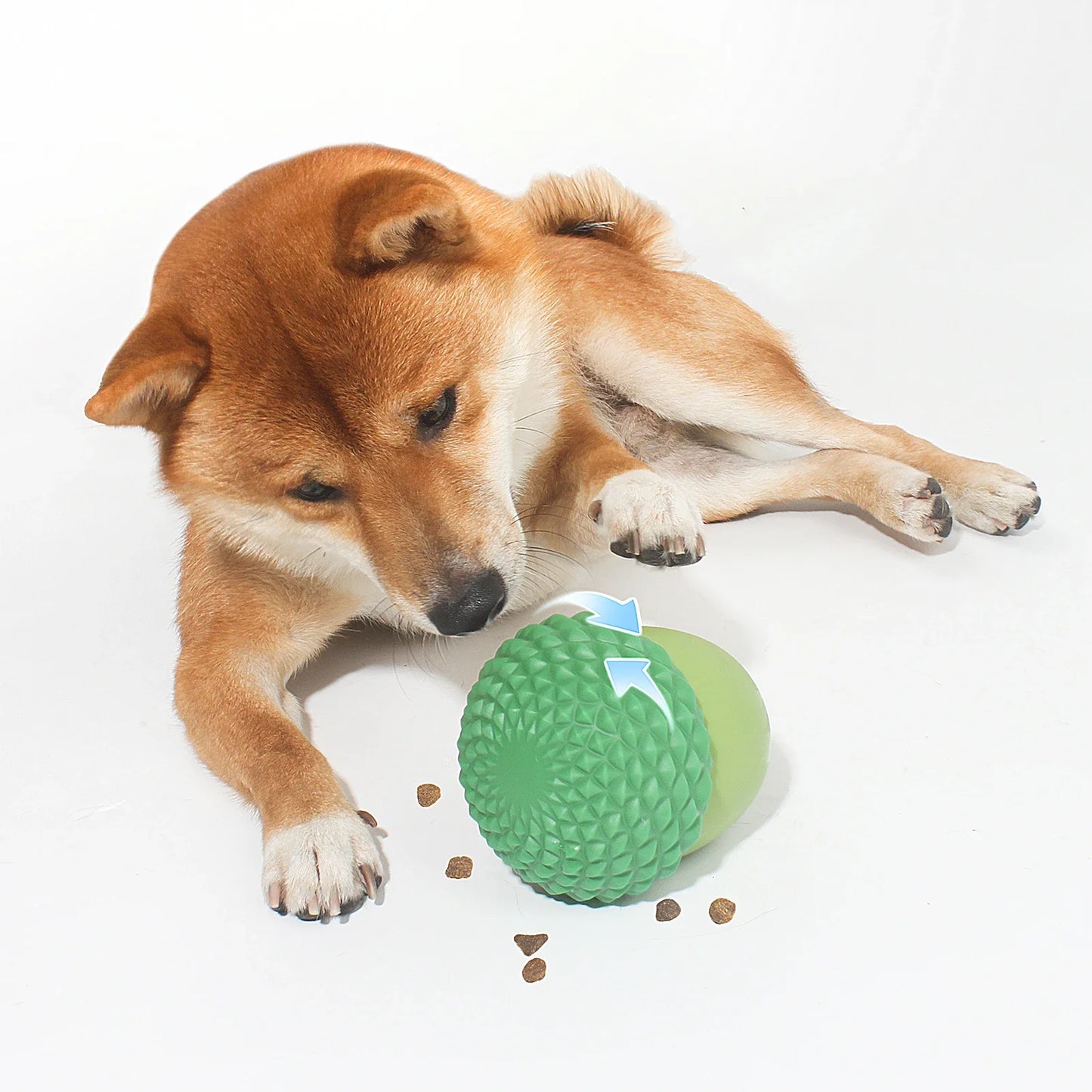 Durable Non Toxic Silicone Acorn Dog Toy Interactive Puzzle SlowFeedingChewTeethCleaning