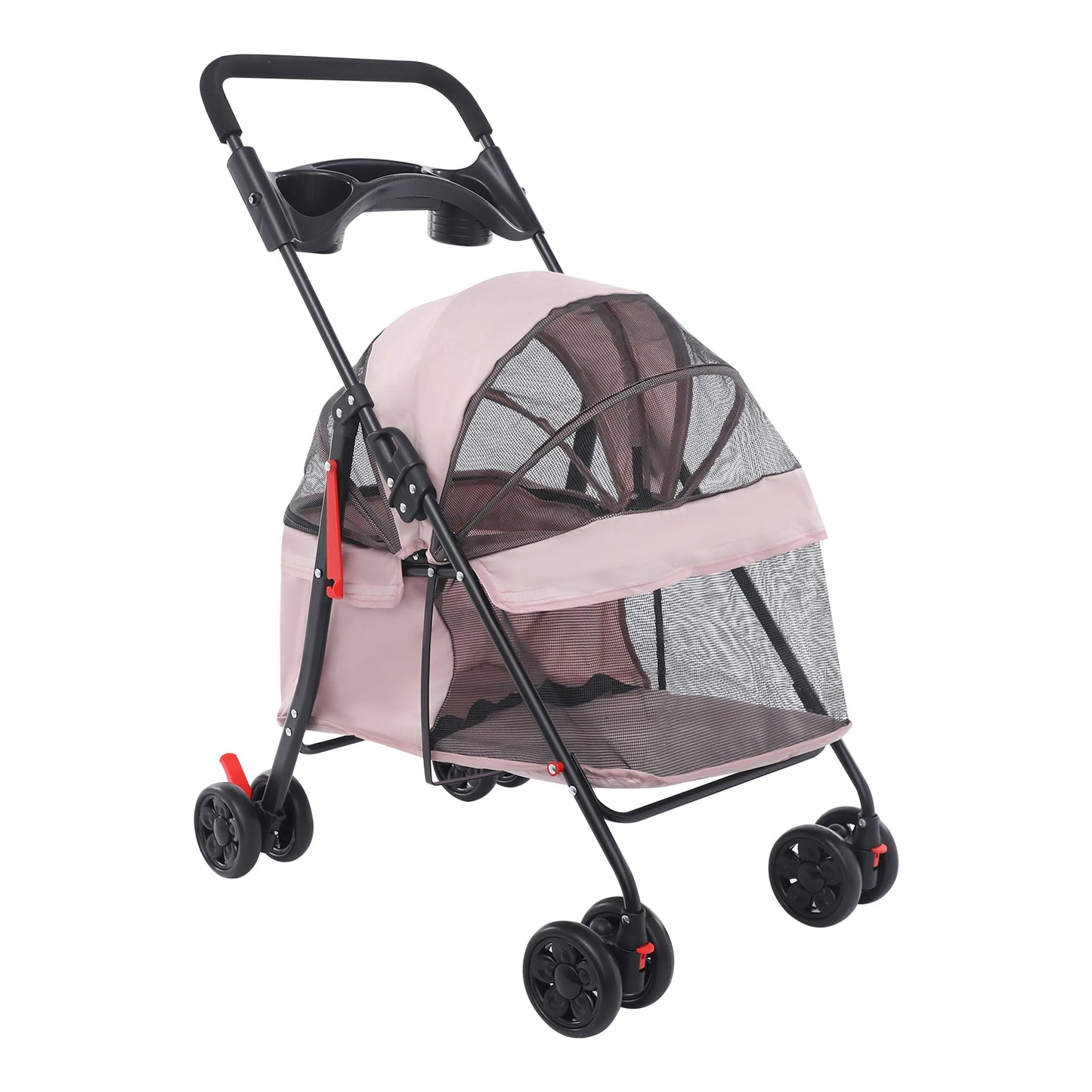 Foldable Lightweight Pet Cart For Small-To-Medium Dogs And Cats All-Season-Outdoor-Travel-Ready