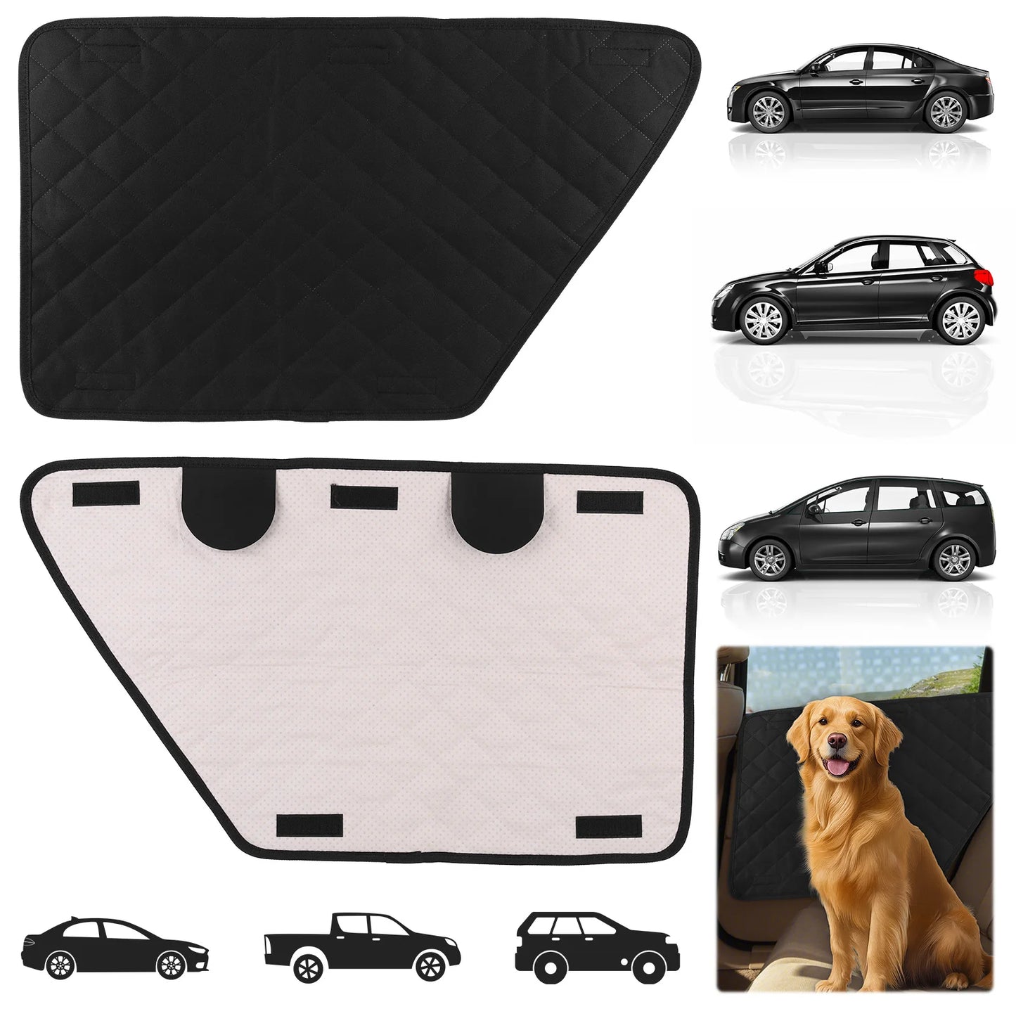 Waterproof Car Door Covers for Dogs Anti Scratch 2 Pack