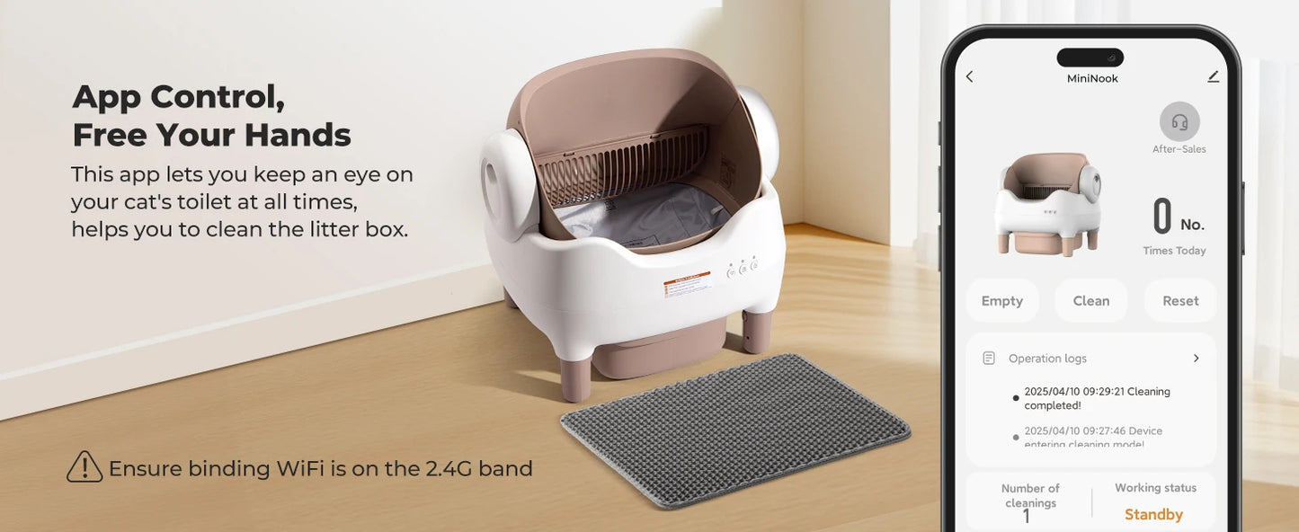 Lunapurr Automatic Self Cleaning Cat Litter Box With App Control