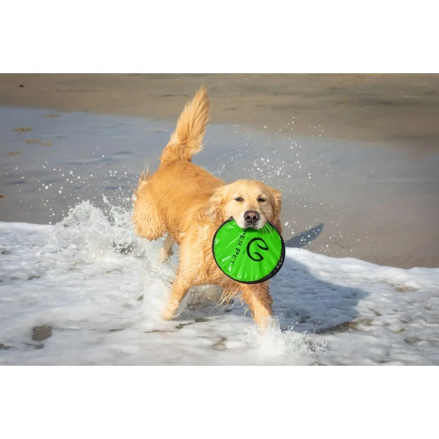 Flippy Flopper 9 Flying Disc AllBreedsCompatible TeethSafe PackOfFive Floats Waterproof