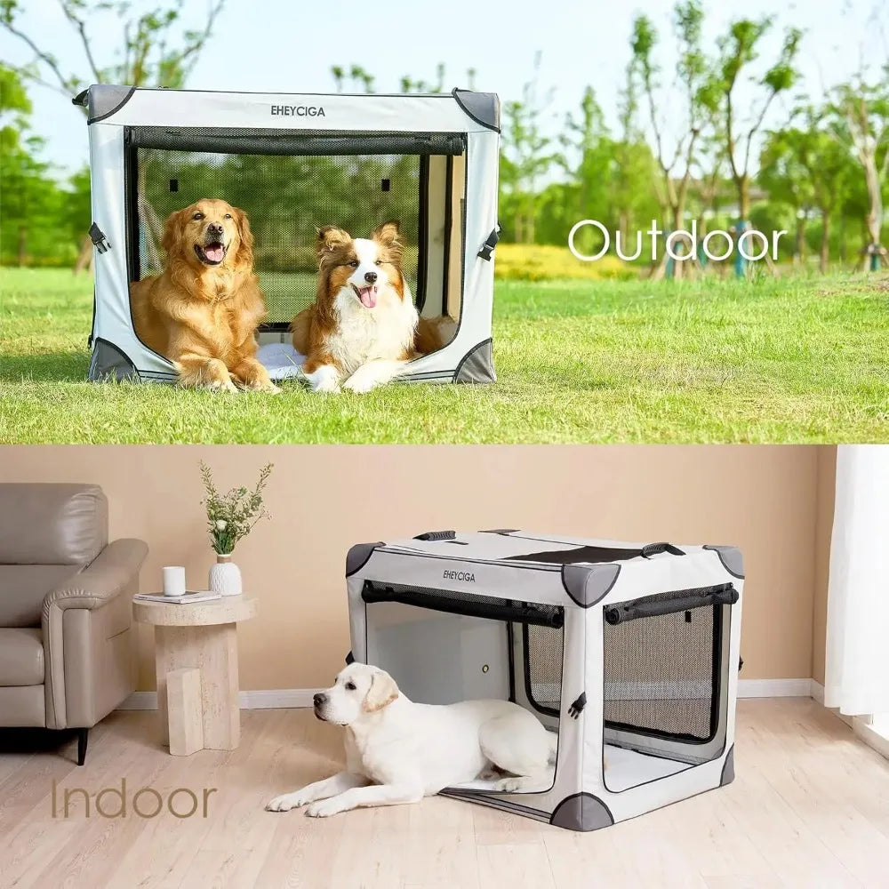 Collapsible Dog Crate for Extra Large Dogs Portable Travel Kennel
