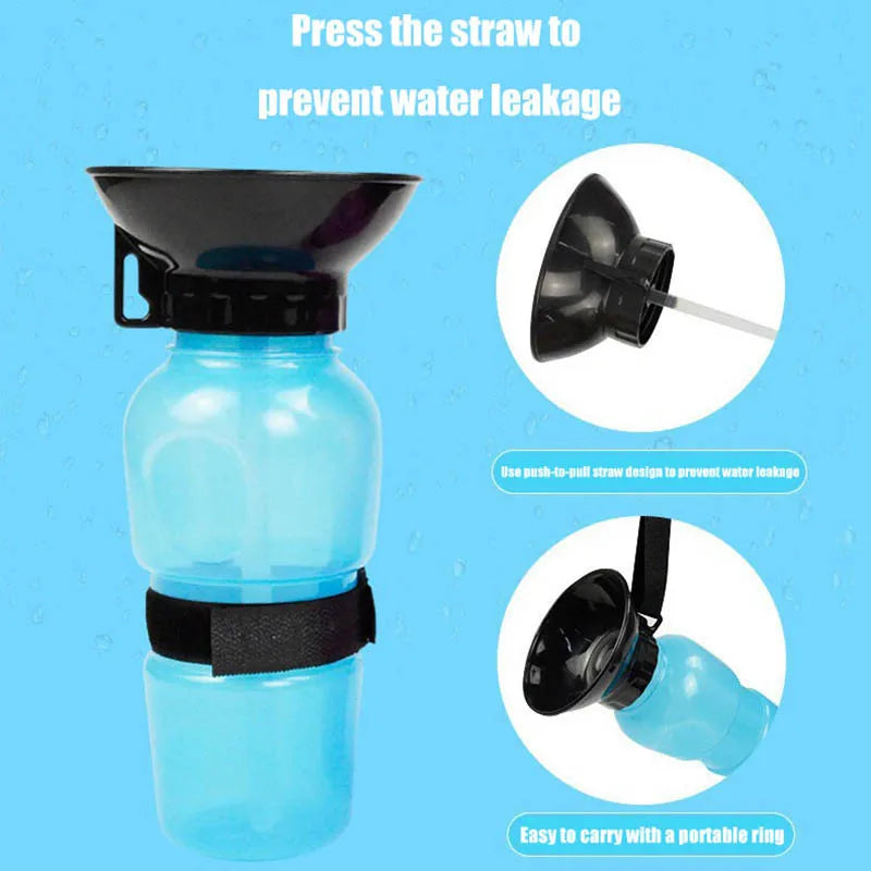 Outdoor Squeeze Portable Pet Water Bottle For Dogs And Cats